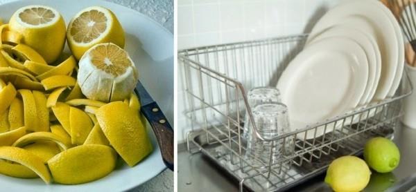 Käytä sitruunaa keittiössä astianpesussa